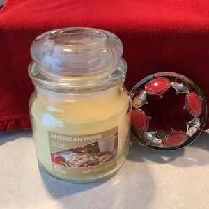 American Home “Santa’s Treat” by Yankee Candle with Holiday candle topper.